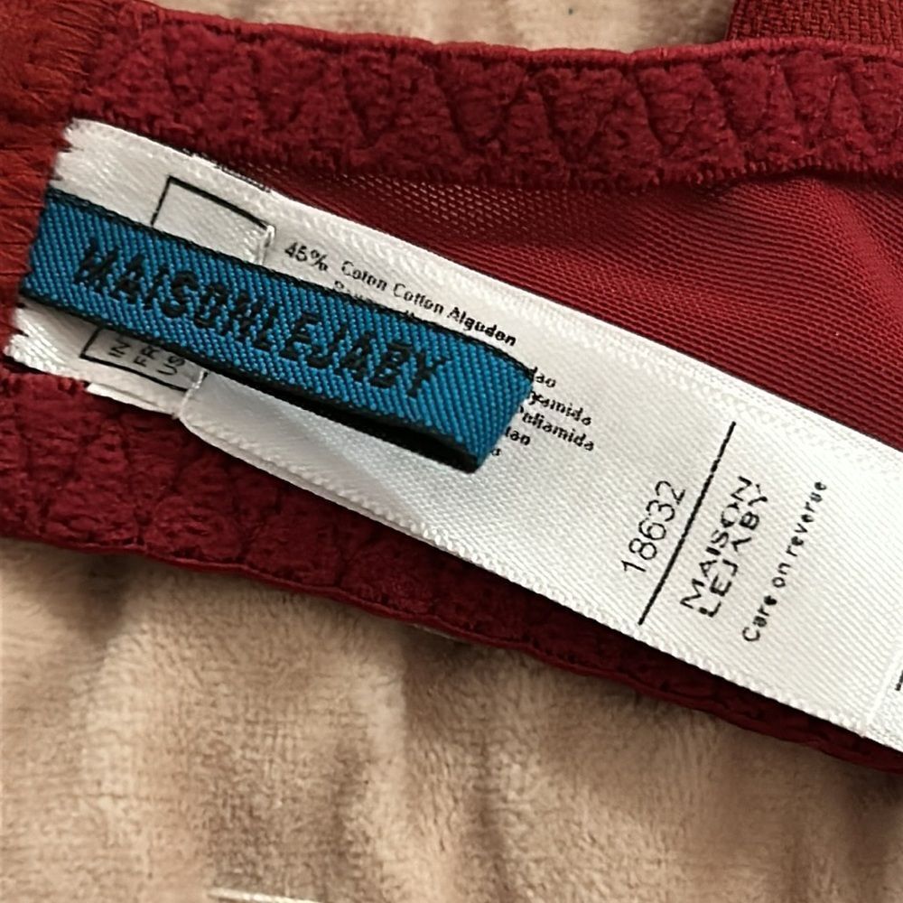 MAISON LEJABY UNDERWIRE RED BRA NEW Elegant Red Lace 34C - Picture 4 of 9
